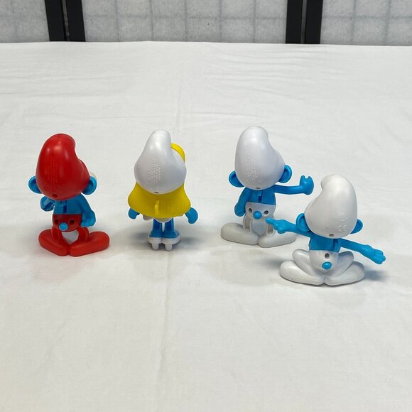 Set Burger King 2016 Lost Village Smurf 5" Plastic Action Figures Moving Arms - Picture 5 of 11
